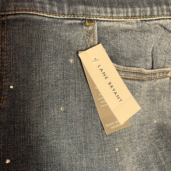 LB Denim Pull-on Jegging with Rhinestones - Picture 5 of 8